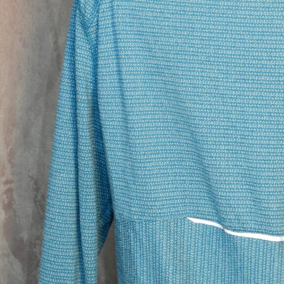 RBX Womens Light Blue Mid Zip Long Sleeve Athletic Workout Shirt Size L - Picture 10 of 11